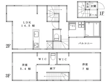 ANTENATO(2LDK/2階)の間取り写真