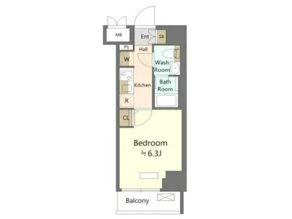 ショウケン レジデンス横浜鶴見5(1K/2階)の間取り写真