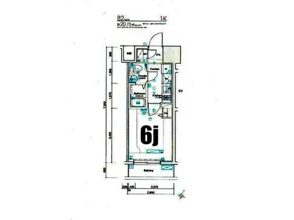 SYNEX横濱阪東橋(1K/3階)の間取り写真