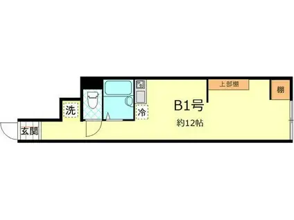 マルチプレックスX(ワンルーム/1階)の間取り写真