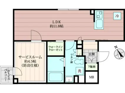 クリオ ラモード新江古田サウンドテラス(1SLDK/3階)の間取り写真