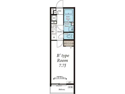 リブリ京都嵐山(1K/3階)の間取り写真