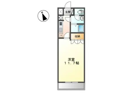 ジャスティス(1K/2階)の間取り写真