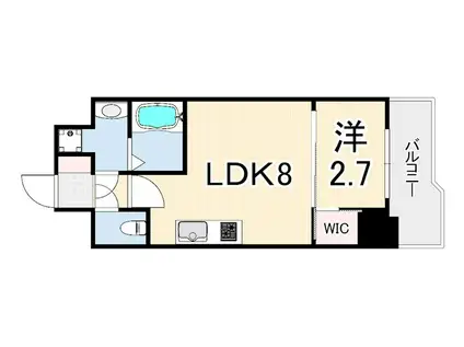 セレニテ神戸西エクラ(1LDK/2階)の間取り写真