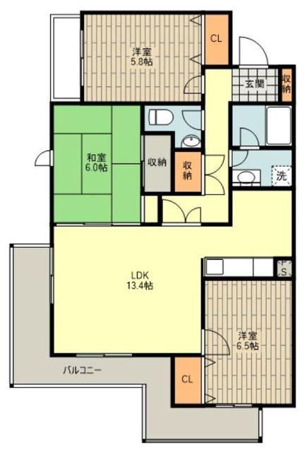 ランビニオン(3LDK/3階)の間取り写真