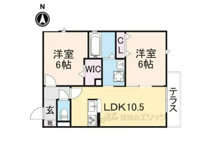 ヘーベルメゾン西おでまち(2LDK/1階)の間取り写真