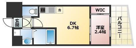 セレニテ新大阪アリエ(1DK/3階)の間取り写真