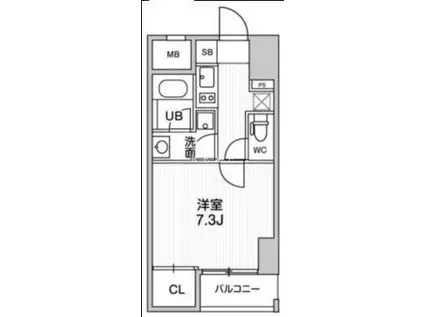 グラシアプレイス浅草橋(1K/4階)の間取り写真