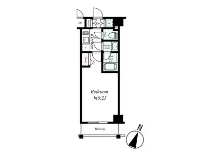 プレスタイル横濱サウス(1K/2階)の間取り写真