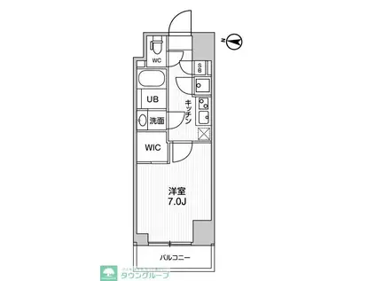 ガリシア森下V(1K/6階)の間取り写真