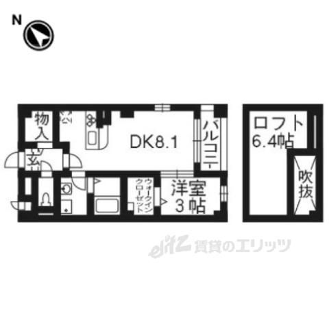 COMPANY-VIII(1DK/2階)の間取り写真