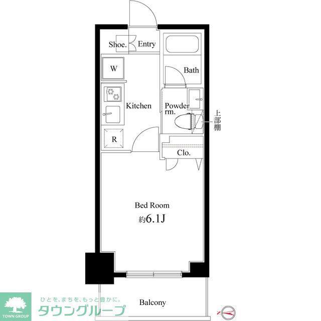 COURT BLANCHE(1K/5階)の間取り写真