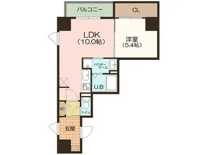 ミリオレビータ金山(1LDK/4階)の間取り写真