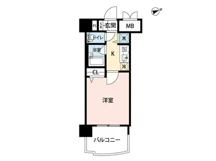 マイナビSTAYミライエ芝浦TOKYOBAY(1K/3階)の間取り写真