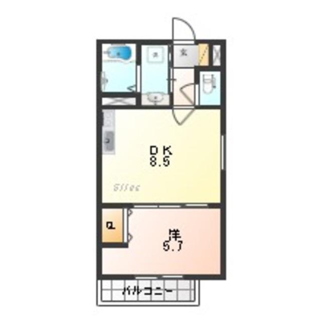 アート北巽(1LDK/2階)の間取り写真