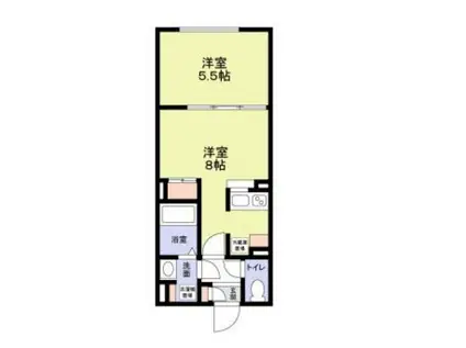 トライム両国(1LDK/2階)の間取り写真