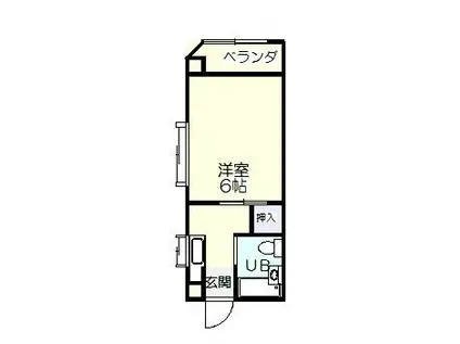 ルネ関町(1K/5階)の間取り写真