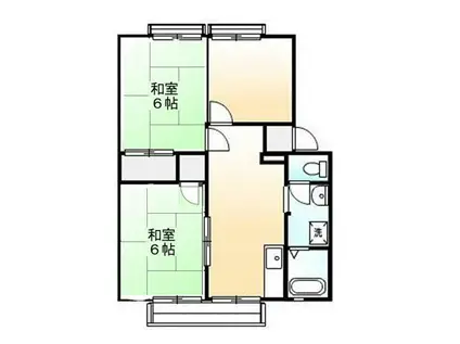 三ツ樋アーバン(3DK/1階)の間取り写真