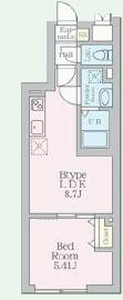 エルファーロ国分寺(1LDK/2階)の間取り写真