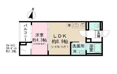 東京都練馬区上石神井南町計画(1LDK/2階)の間取り写真