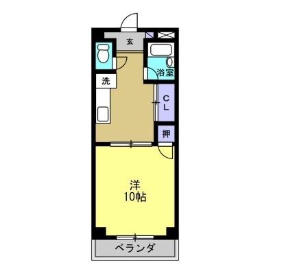 セントラーレ青山23(1K/2階)の間取り写真