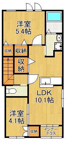 ラピュタ宮前(2LDK/2階)の間取り写真