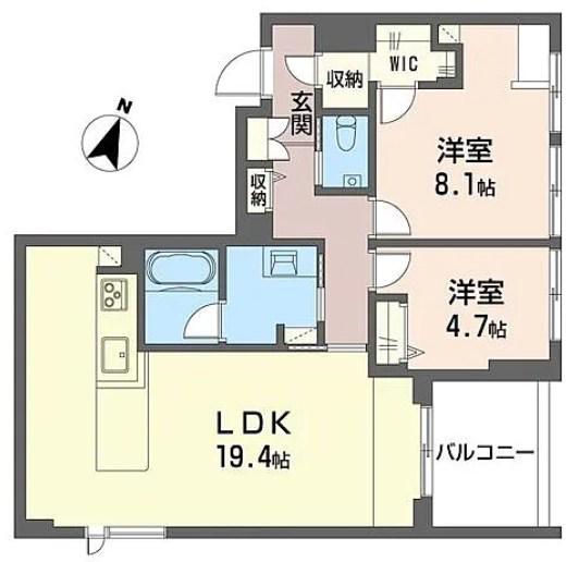 シャーメゾン牟礼(2LDK/3階)の間取り写真