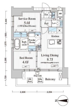 TOTSU RESIDENCE KAMINARIMON(1SLDK/5階)の間取り写真