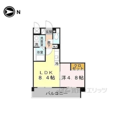 ファミール園田(1LDK/1階)の間取り写真
