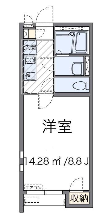SCHWAN(1K/1階)の間取り写真