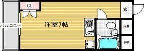 リアライズ江坂(ワンルーム/7階)の間取り写真