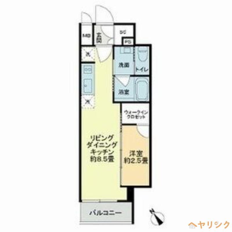 ザ・ライオンズフォーシア今池(1LDK/8階)の間取り写真
