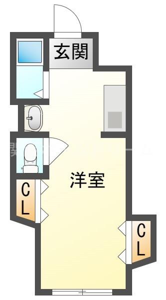 土屋ビル(ワンルーム/2階)の間取り写真