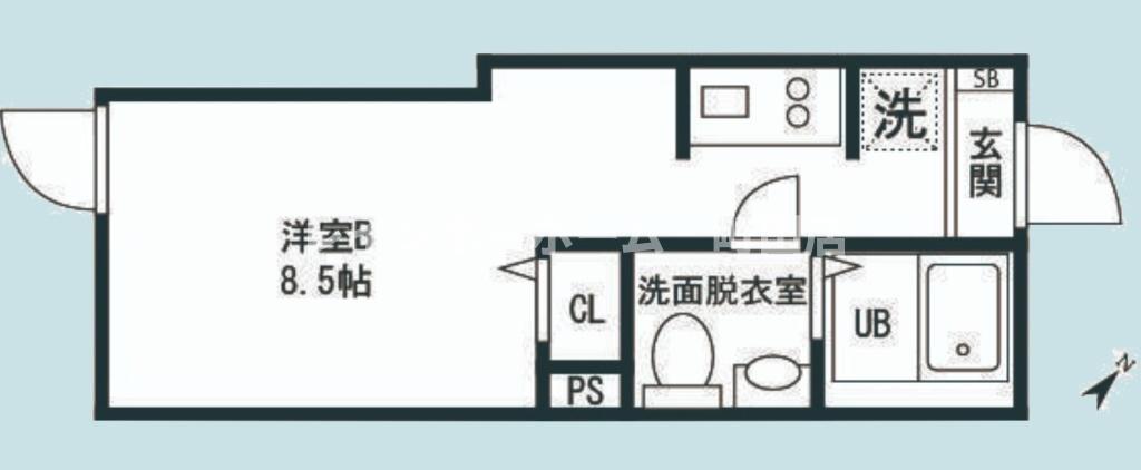 古淵SLIT(ワンルーム/3階)の間取り写真