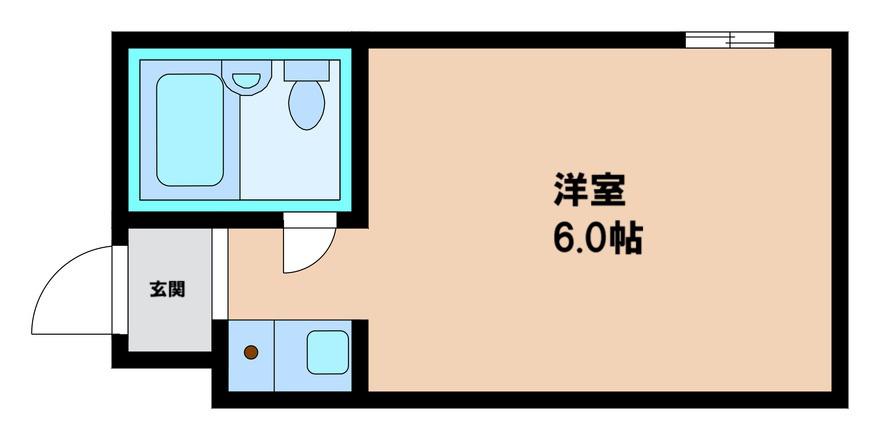 サンフラワー長居東(ワンルーム/3階)の間取り写真