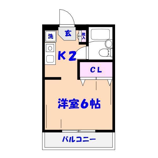 グランドメゾン本中山(1K/1階)の間取り写真