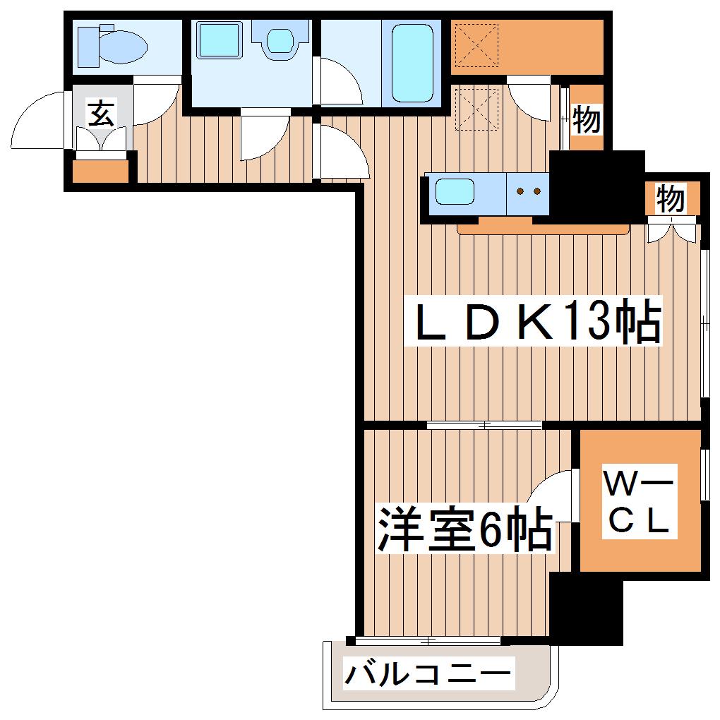 アルヴィエール(1LDK/9階)の間取り写真