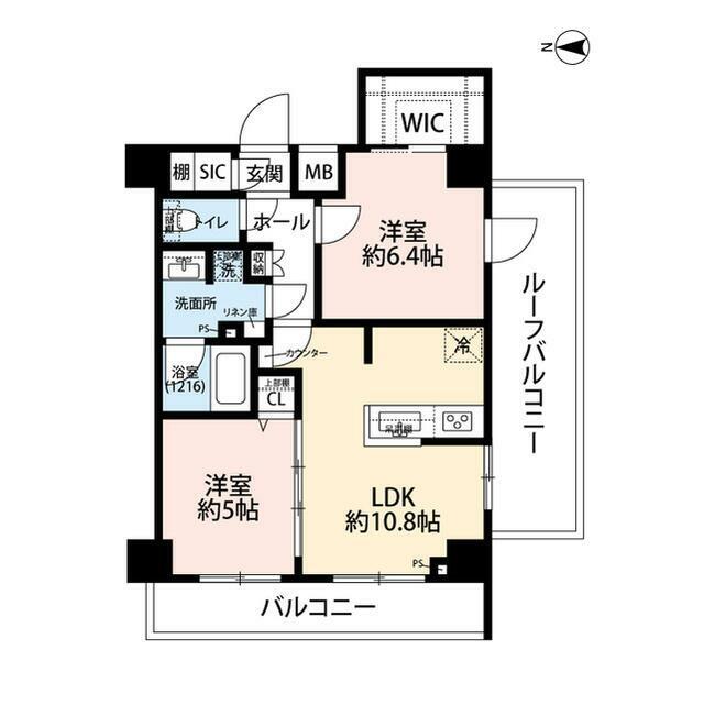 プレール・ドゥーク芝浦(2LDK/12階)の間取り写真