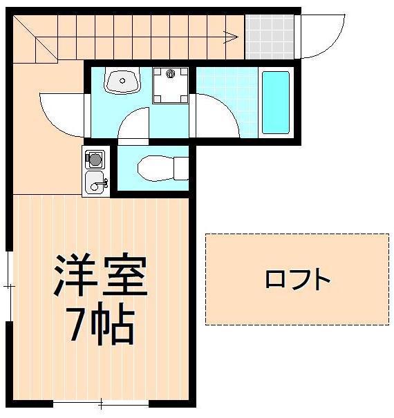 コーポUSHIO(ワンルーム/2階)の間取り写真