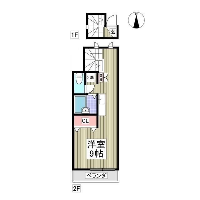 MIA CASA(ワンルーム/2階)の間取り写真