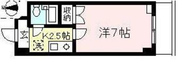 スピカ向ヶ丘(1K/4階)の間取り写真