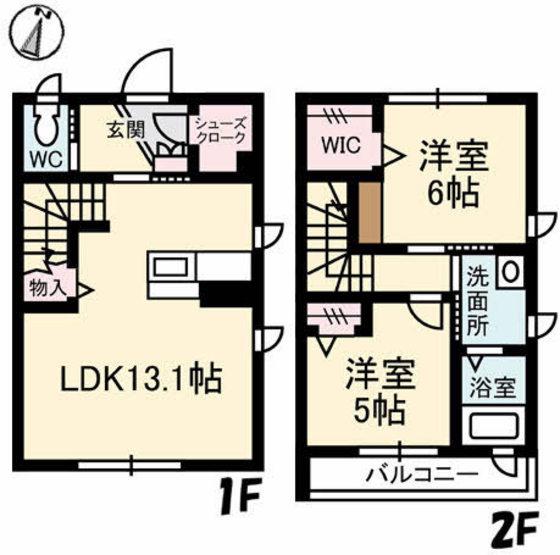 ピュアメゾン(2LDK/1階)の間取り写真
