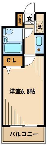 ハーモニー上北沢(1K/3階)の間取り写真