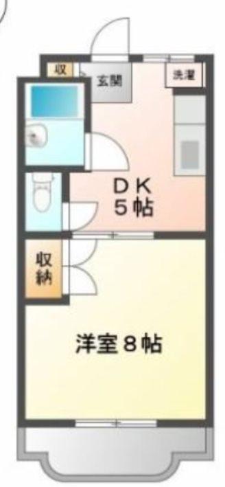 エステートビレッジ(1DK/4階)の間取り写真