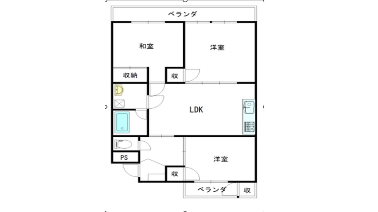 サニーパーク貝沢(3DK/3階)の間取り写真