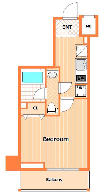 SHOKEN RESIDENCE横浜白楽(1K/2階)の間取り写真