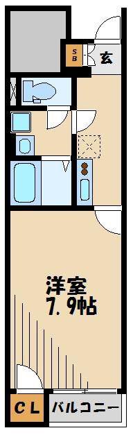 レオネクスト雷神(1K/1階)の間取り写真
