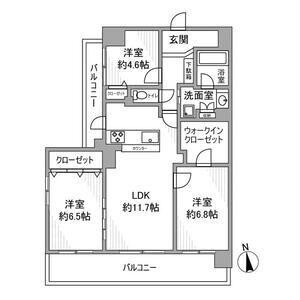 藤和シティコープ豊田久保町(3LDK/11階)の間取り写真