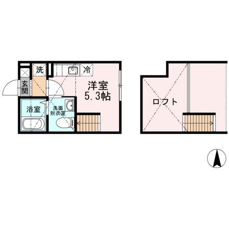 東急東横線 元住吉駅 徒歩10分 2階建 築13年(ワンルーム/1階)の間取り写真