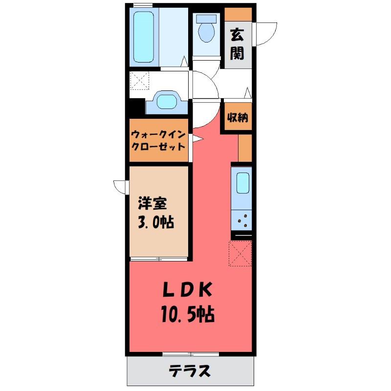 ERSTE(1LDK/1階)の間取り写真